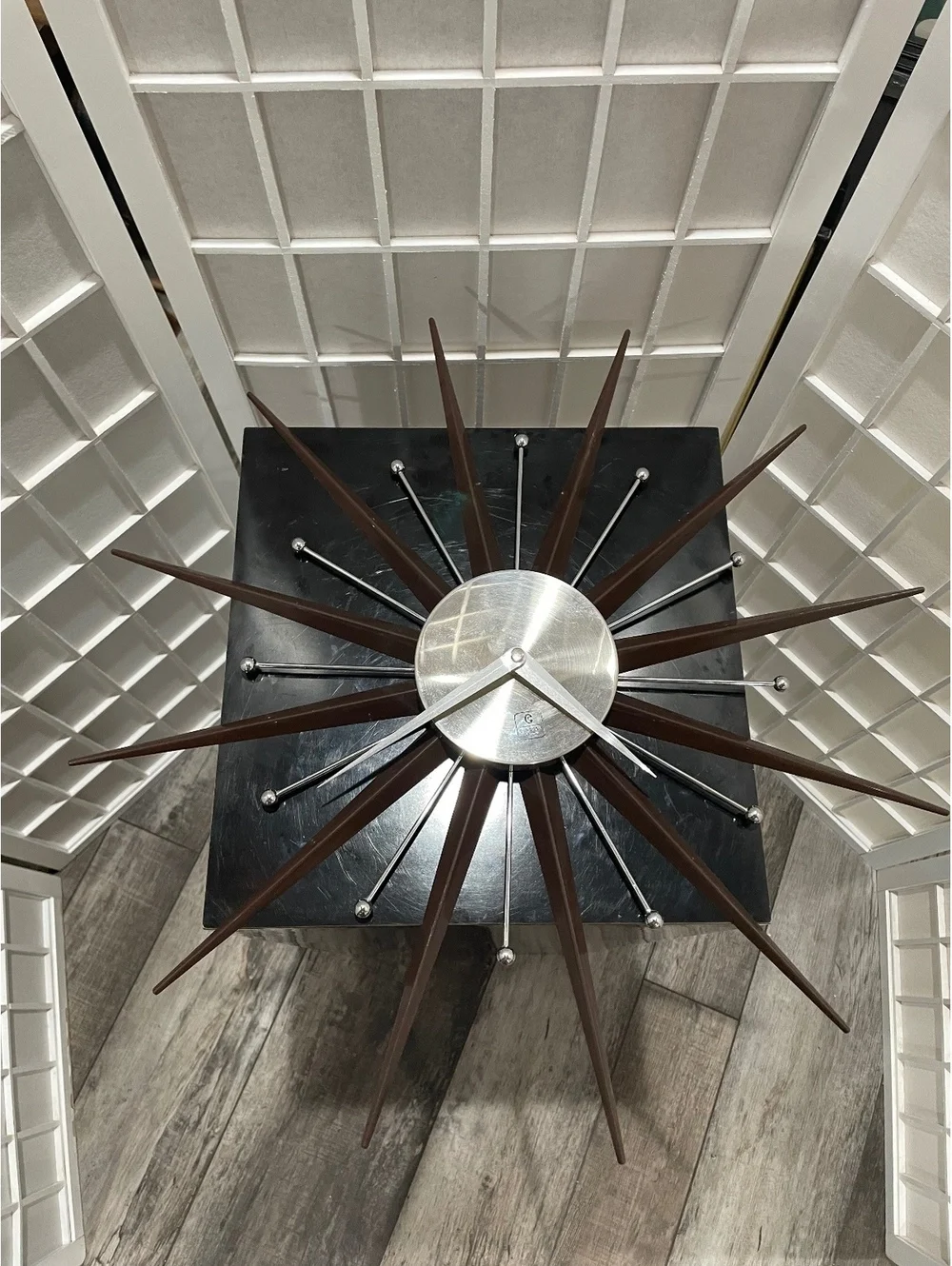Mid-Century Modern Starburst Wall Clock by Cupecoy Design